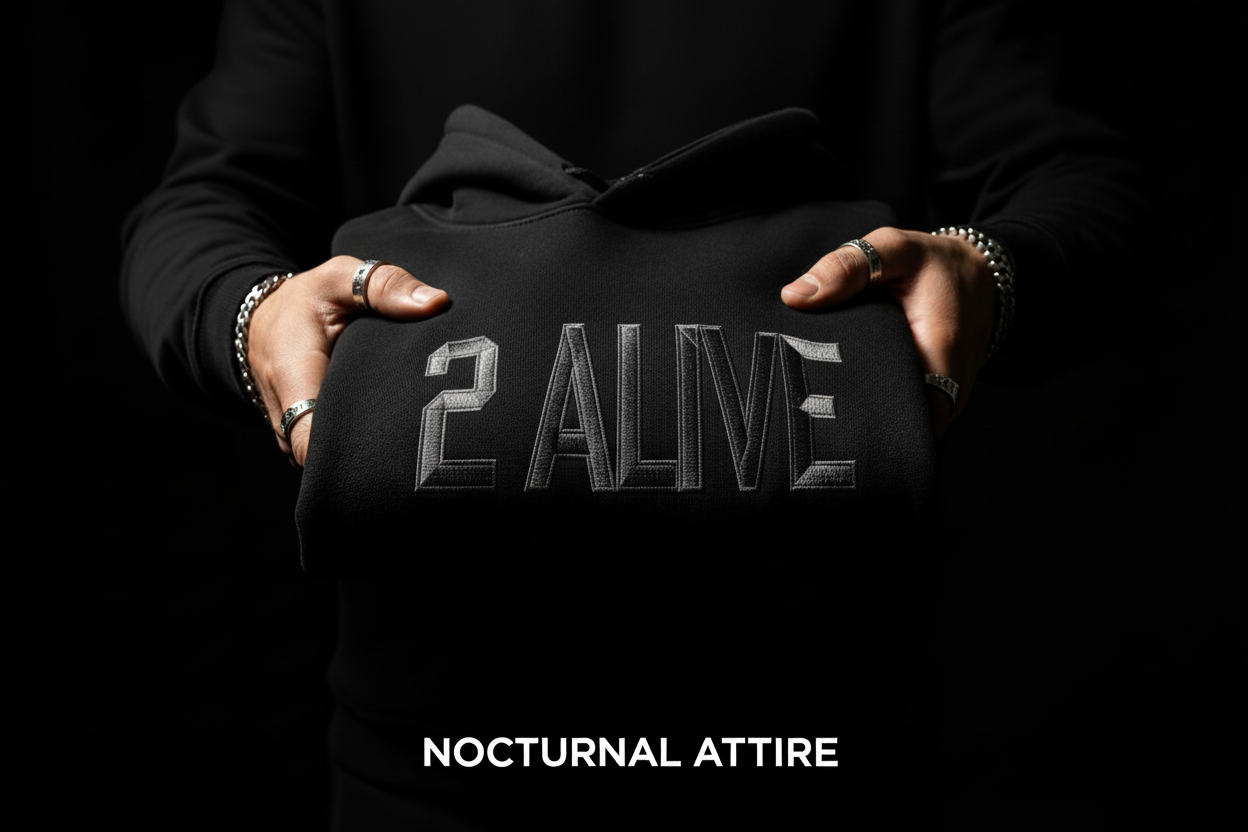 2 Alive Hoodie Detail