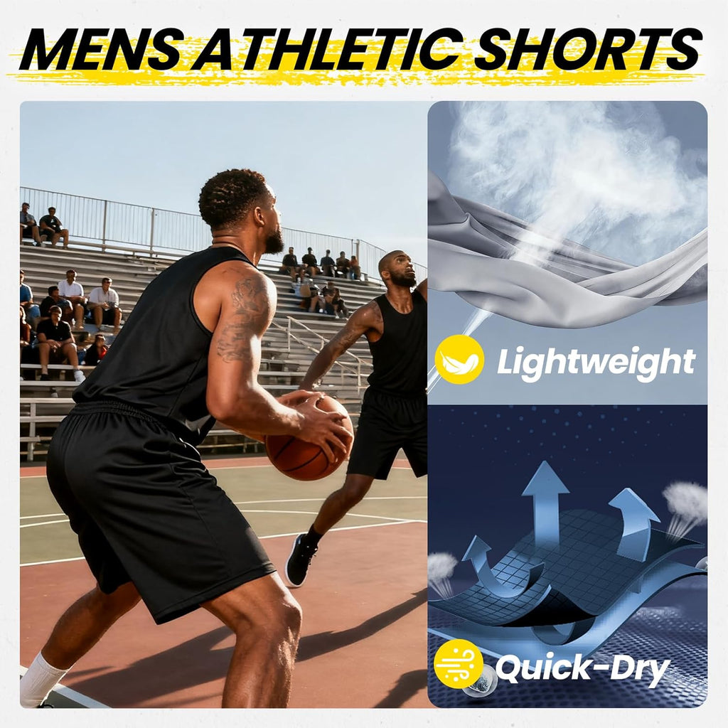 Quick-Dry Men's Active Shorts