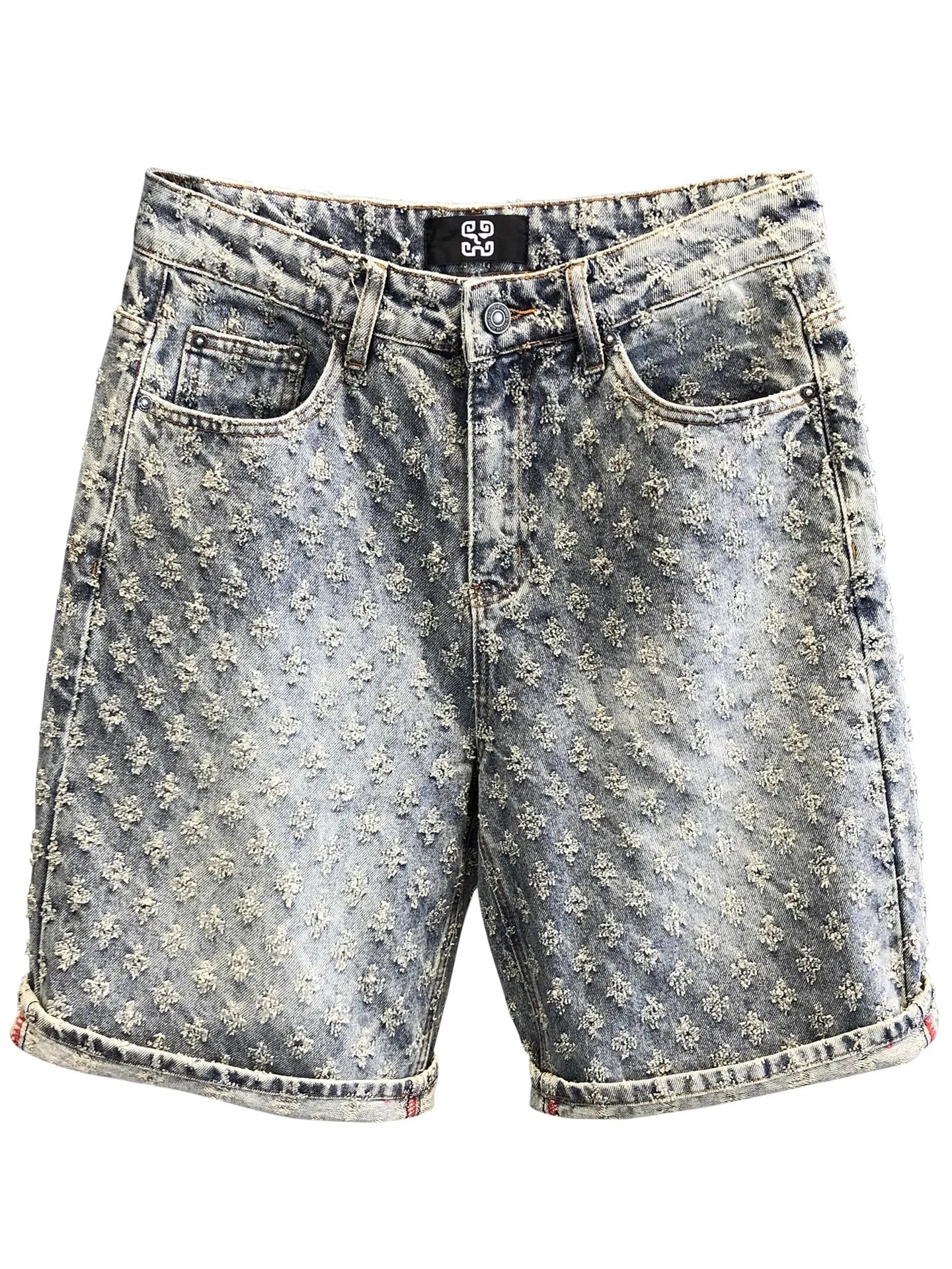 Retro Hip Denim Shorts for Men