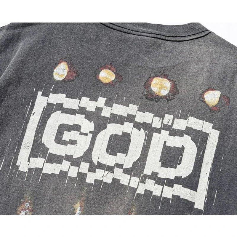 Vintage Black Oversized Tee