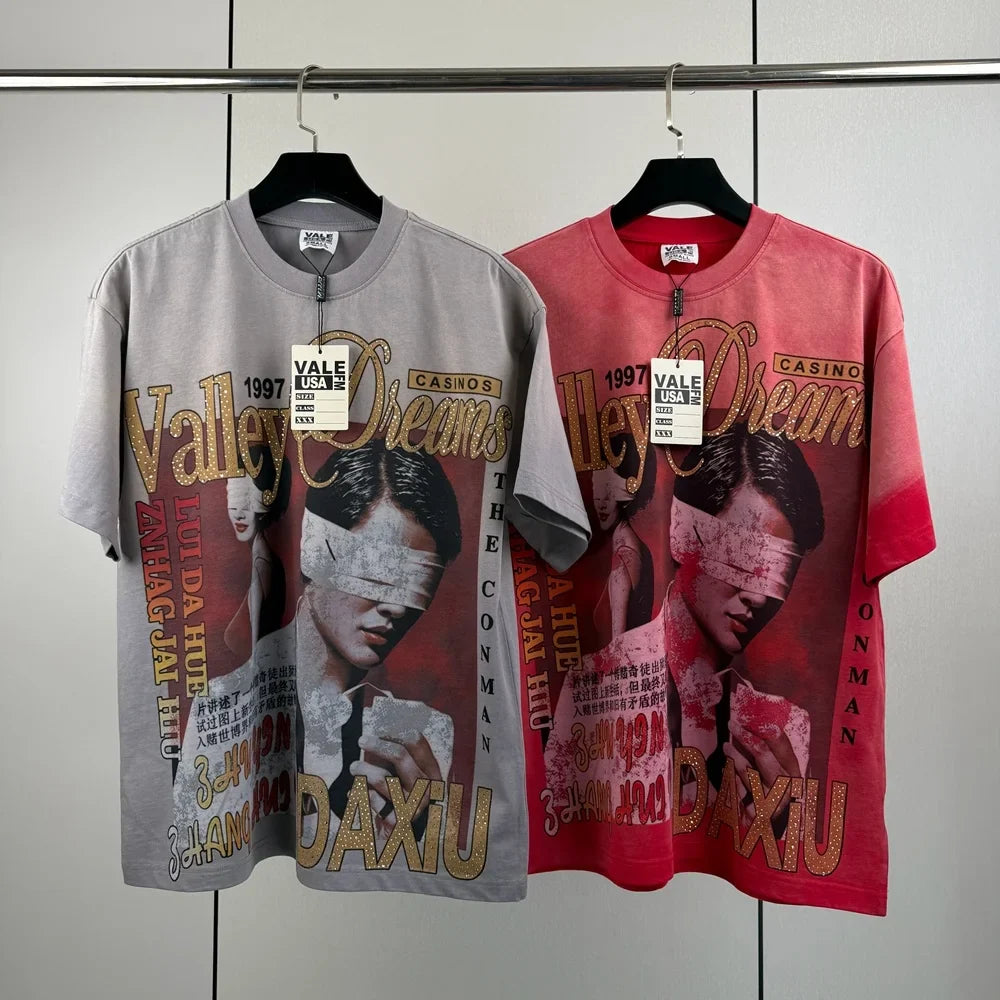 Trendy Rhinestone Vintage Tee