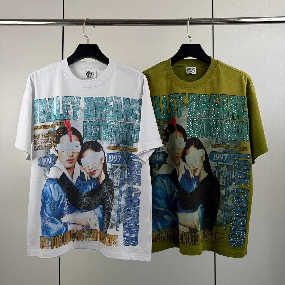 Trendy Rhinestone Vintage Tee