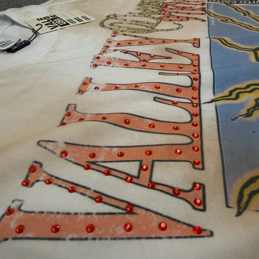 Trendy Rhinestone Vintage Tee
