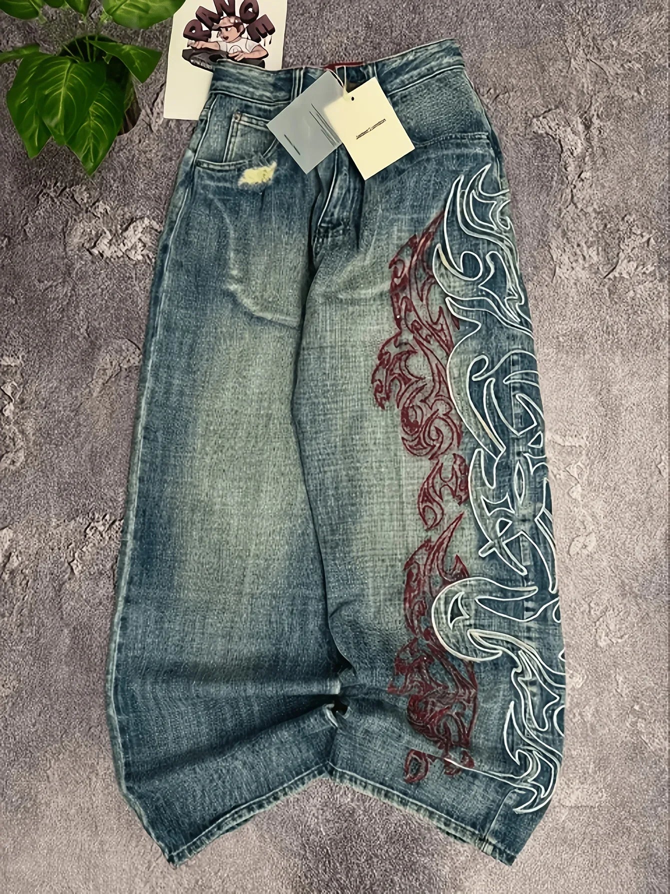 Vintage Style Tribal Jeans