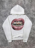 Retro Lip Print Hoodie
