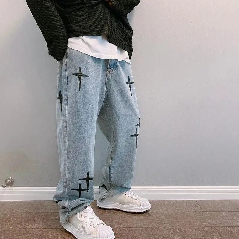 Men's Stylish Wide-Leg Jeans