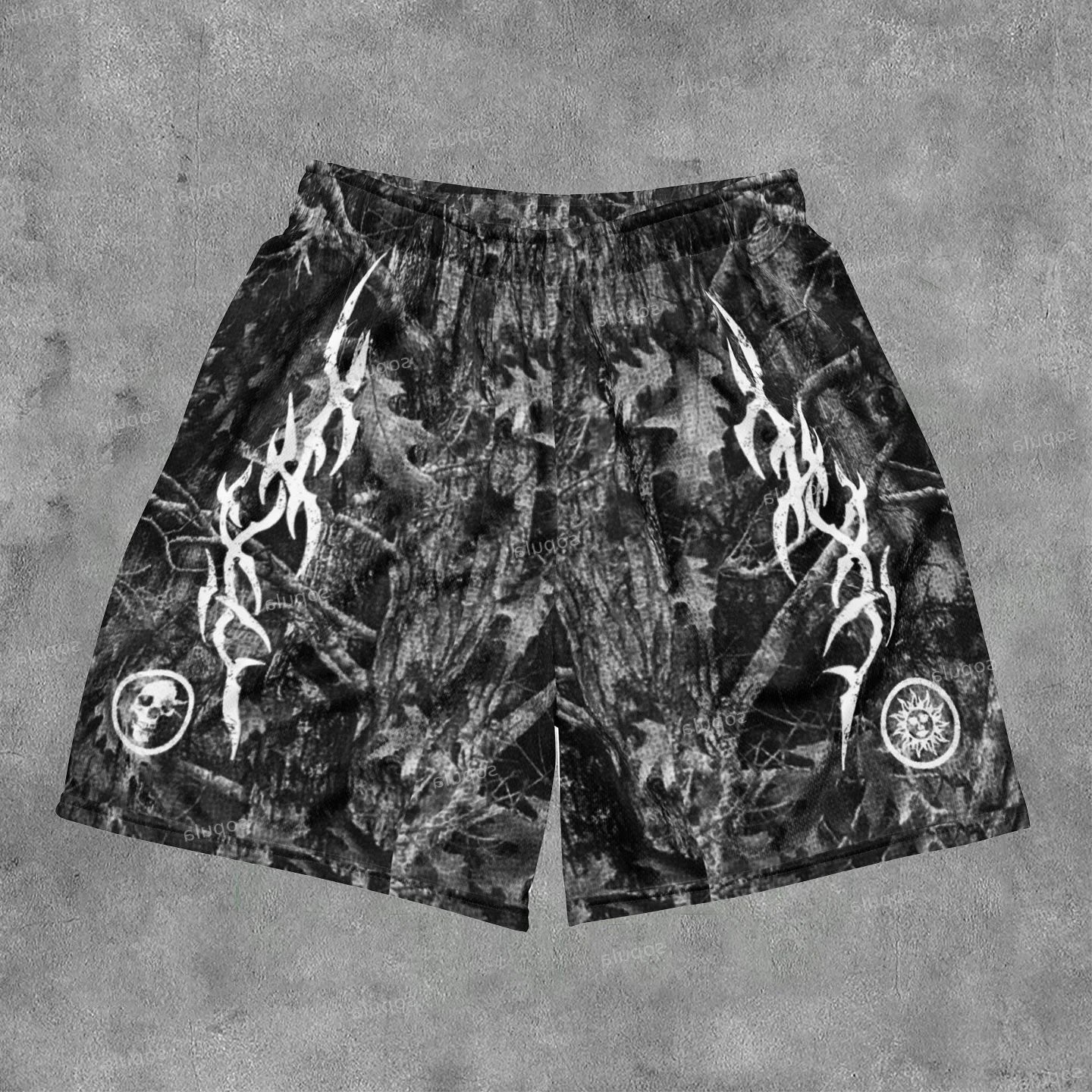 Flame Jungle Camo Basketball Shorts