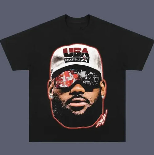 Bron Bron Vintage Basketball Tee