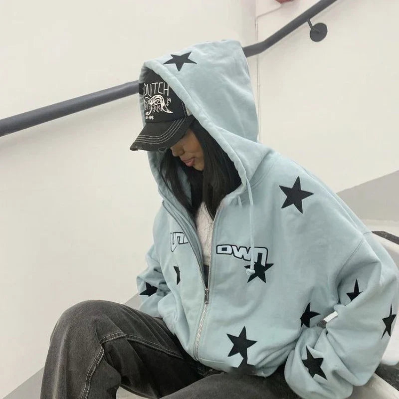 Starry Zip-Up Hoodie