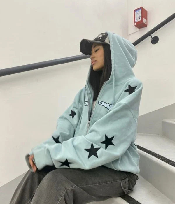 Starry Zip-Up Hoodie